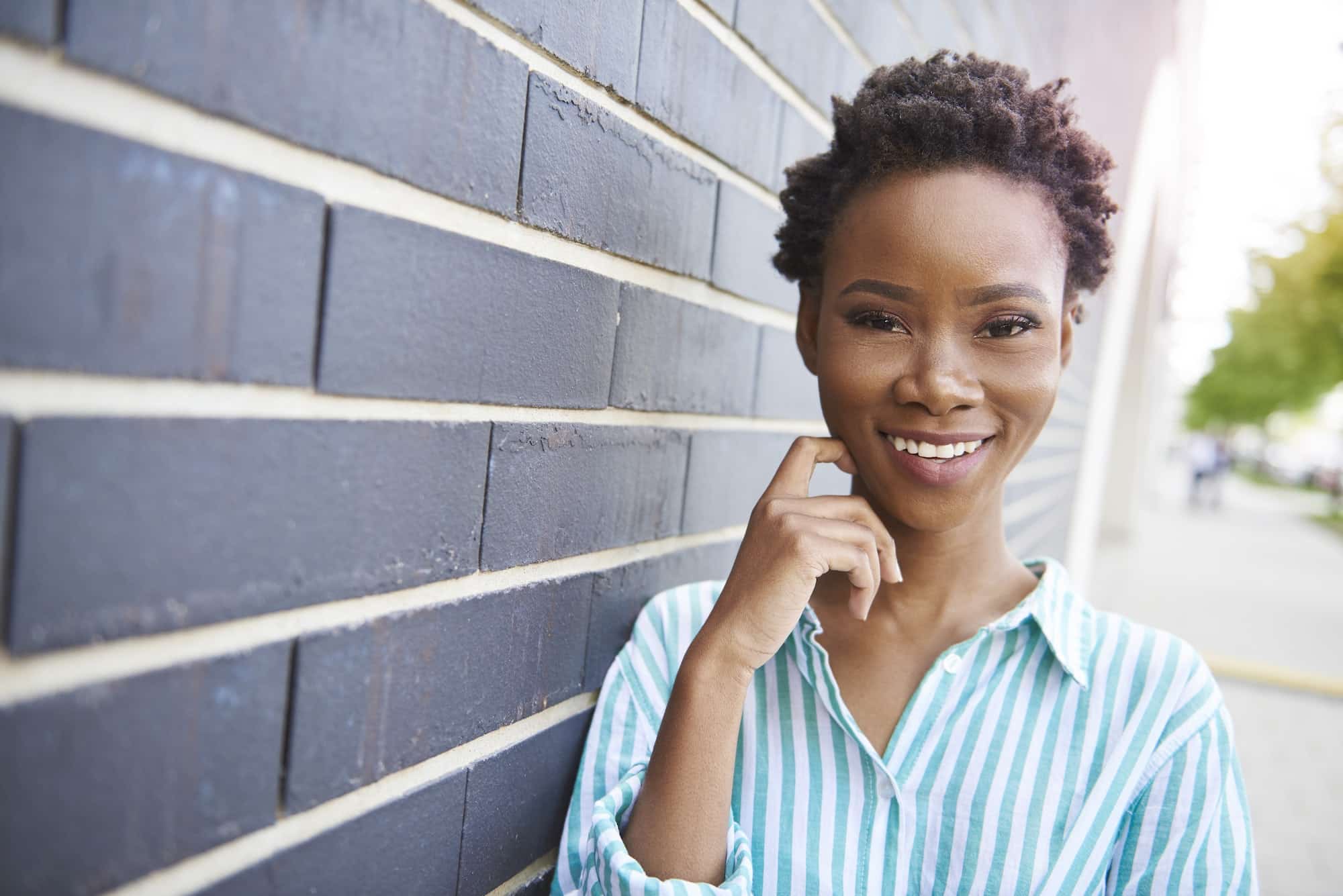 Portrait of smiling young woman