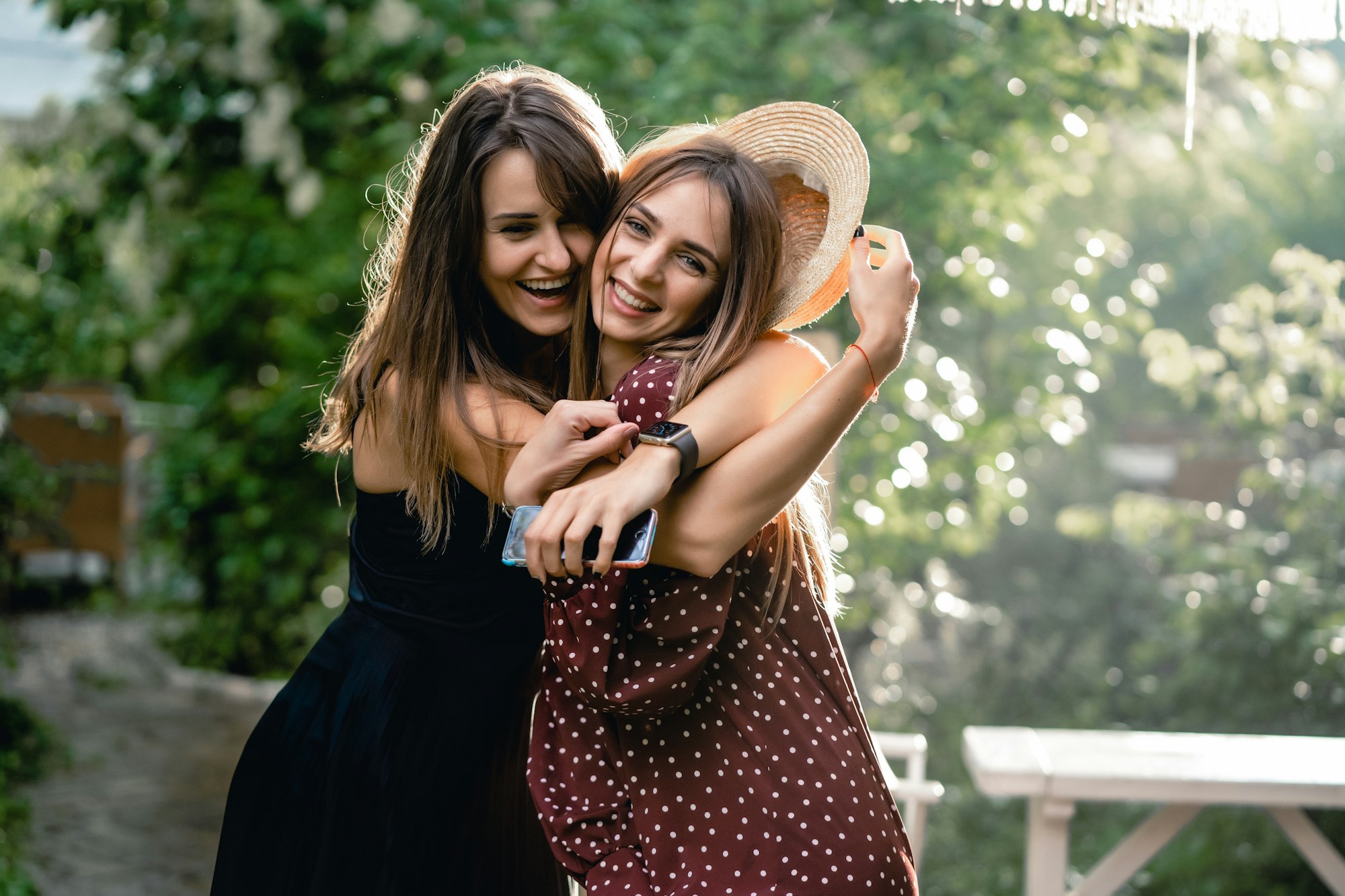 Two girls in the park